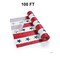 40" x 100 ft. Patriotic Red, White & Blue Disposable Plastic Tablecloth Roll